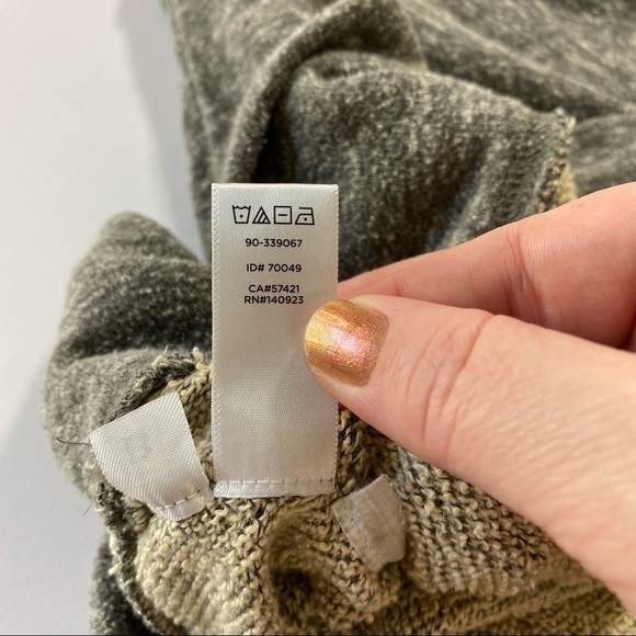 Loft Lou & Grey Sweatshirt Marled Gray Cream Shoulder Accent Sz XL Long Sleeve - Picture 6 of 9